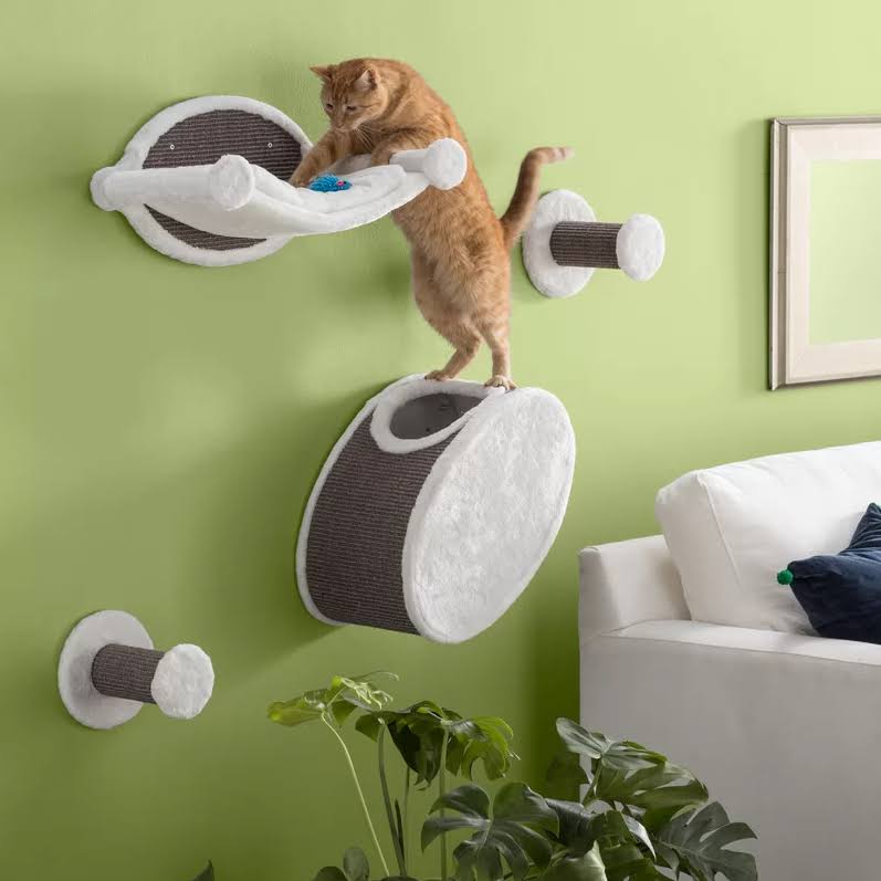 4 Piece Wall-Mounted Cat Lounging Set H226