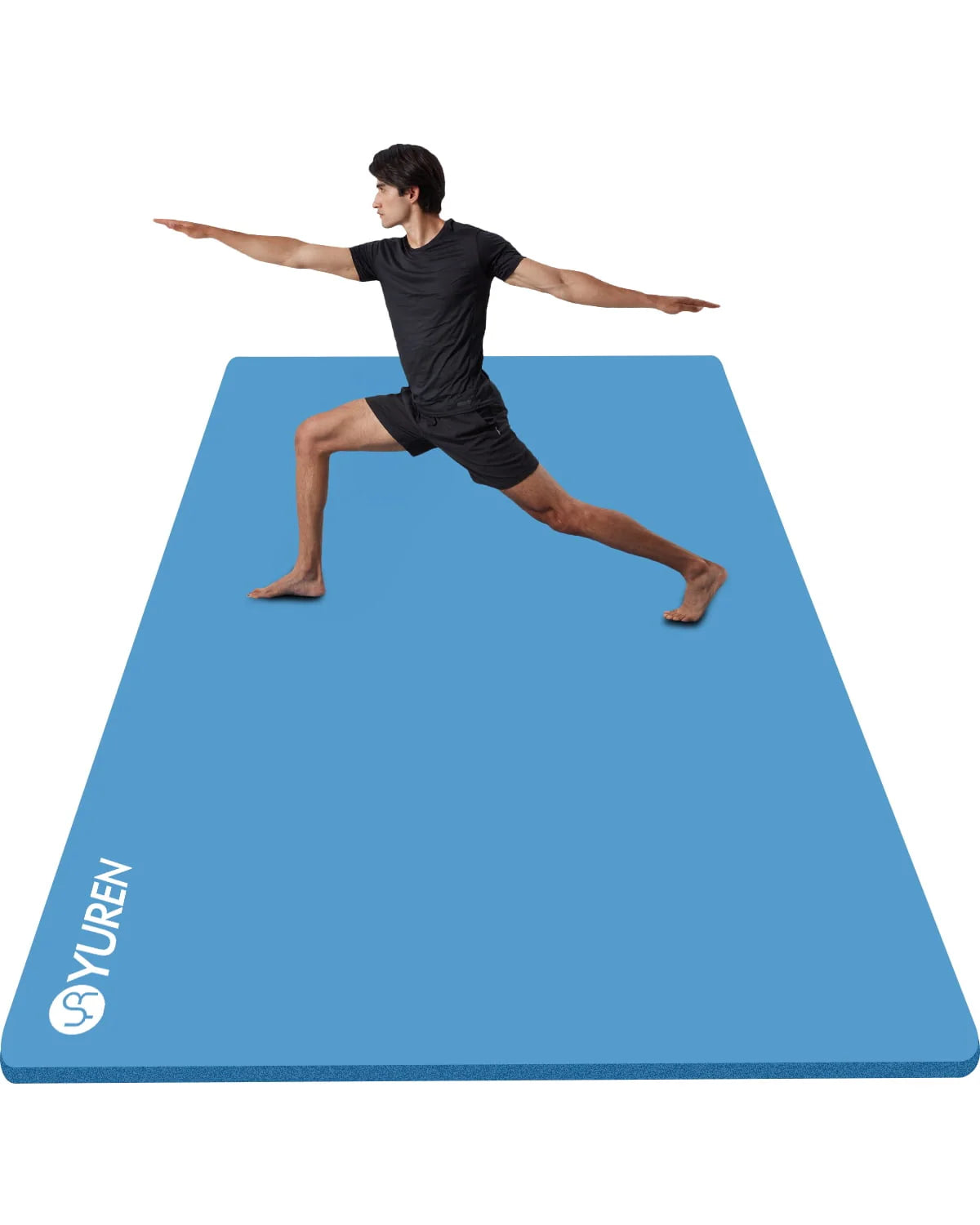 Extra Large 1/2 Thick Black Yoga Mat C79495
