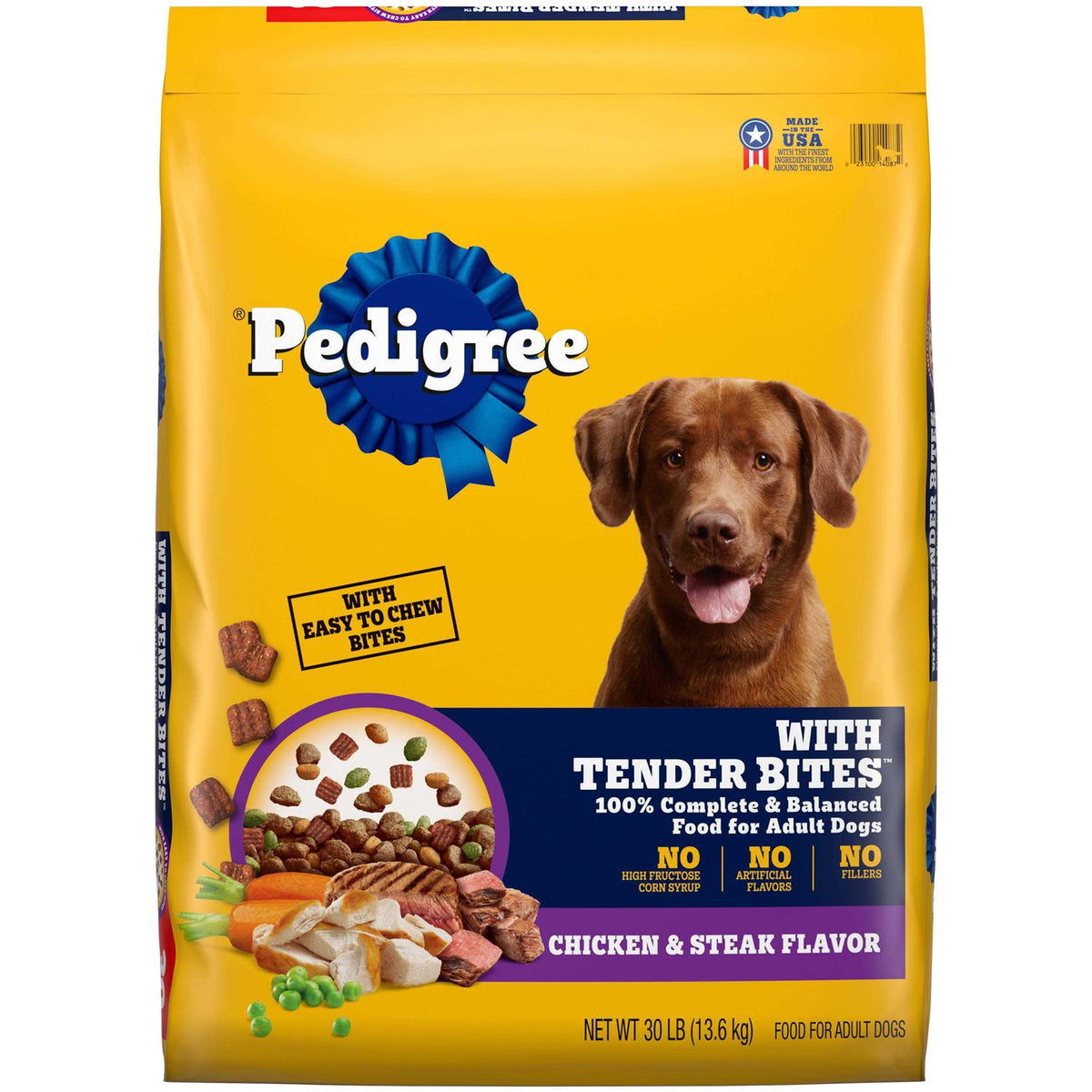 Adult Dry Dog Food Chicken and Steak E938