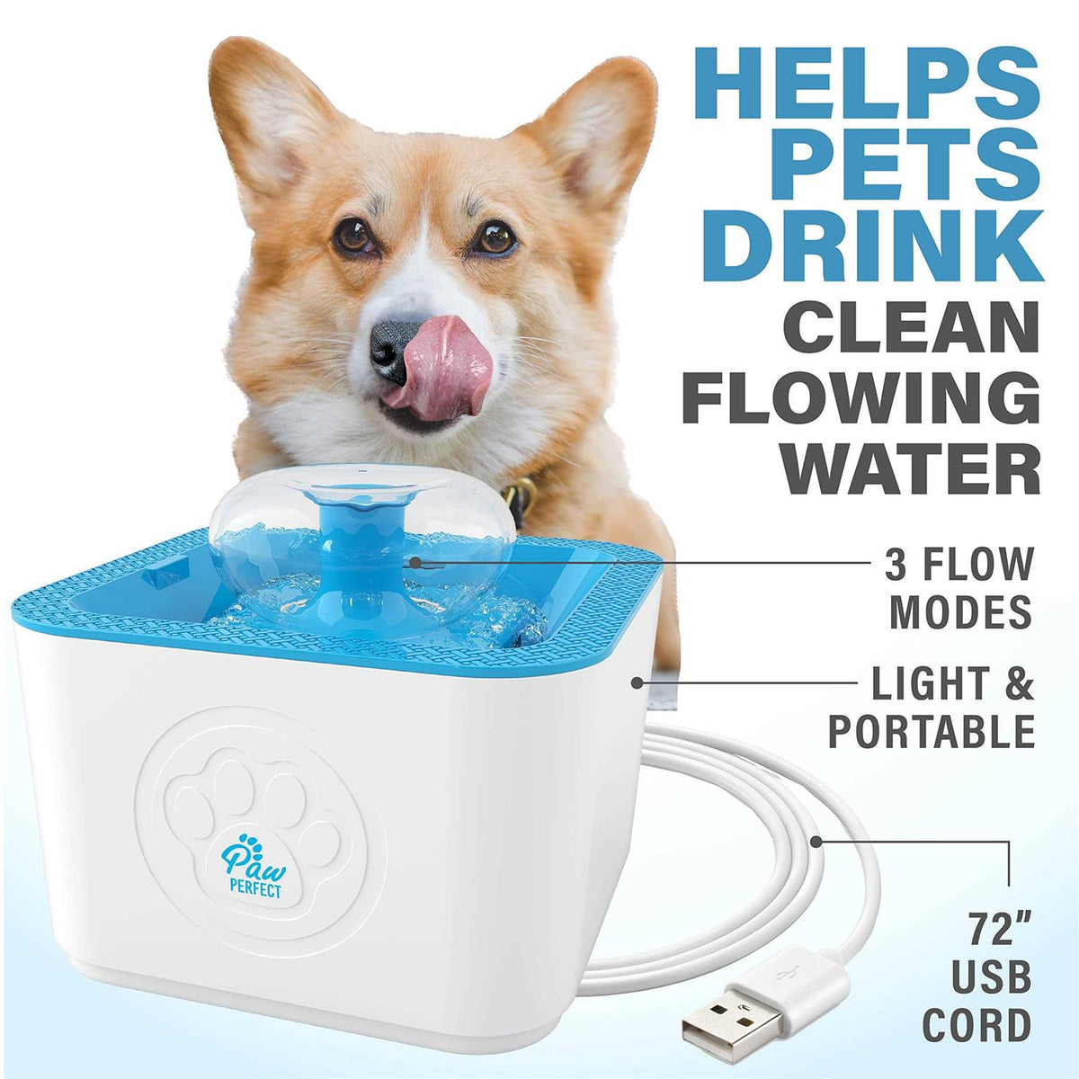 Dog & Cat Filtered Water Fountain N75546