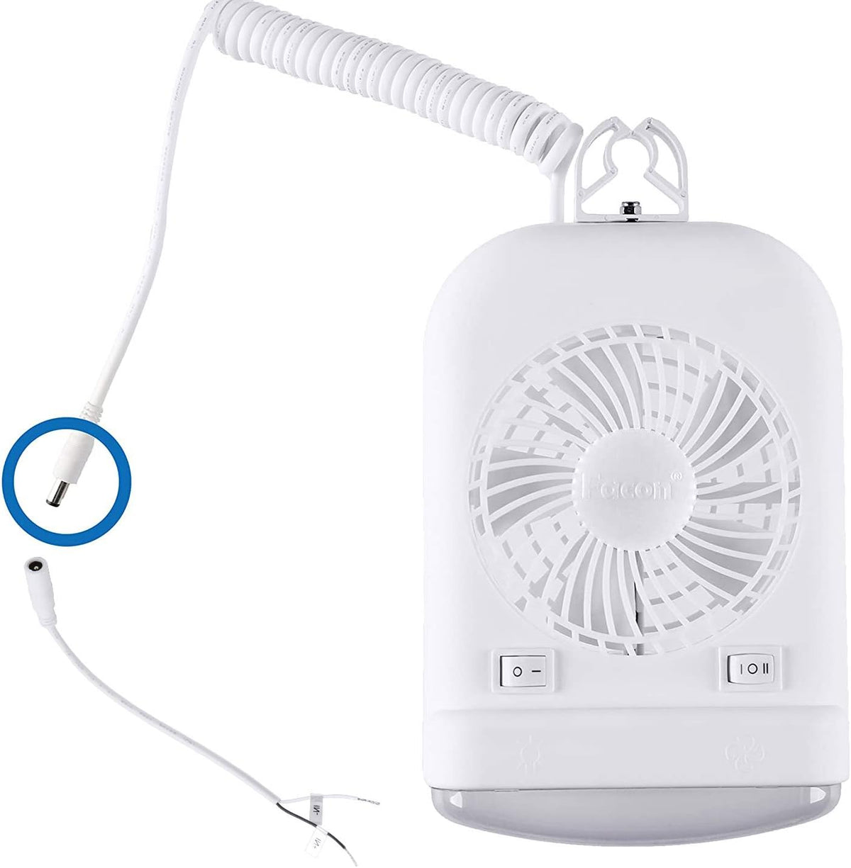 12 Volt RV Camper Fan and LED Light Combo with 2-Speed Fan, Pack of 2 Z4672