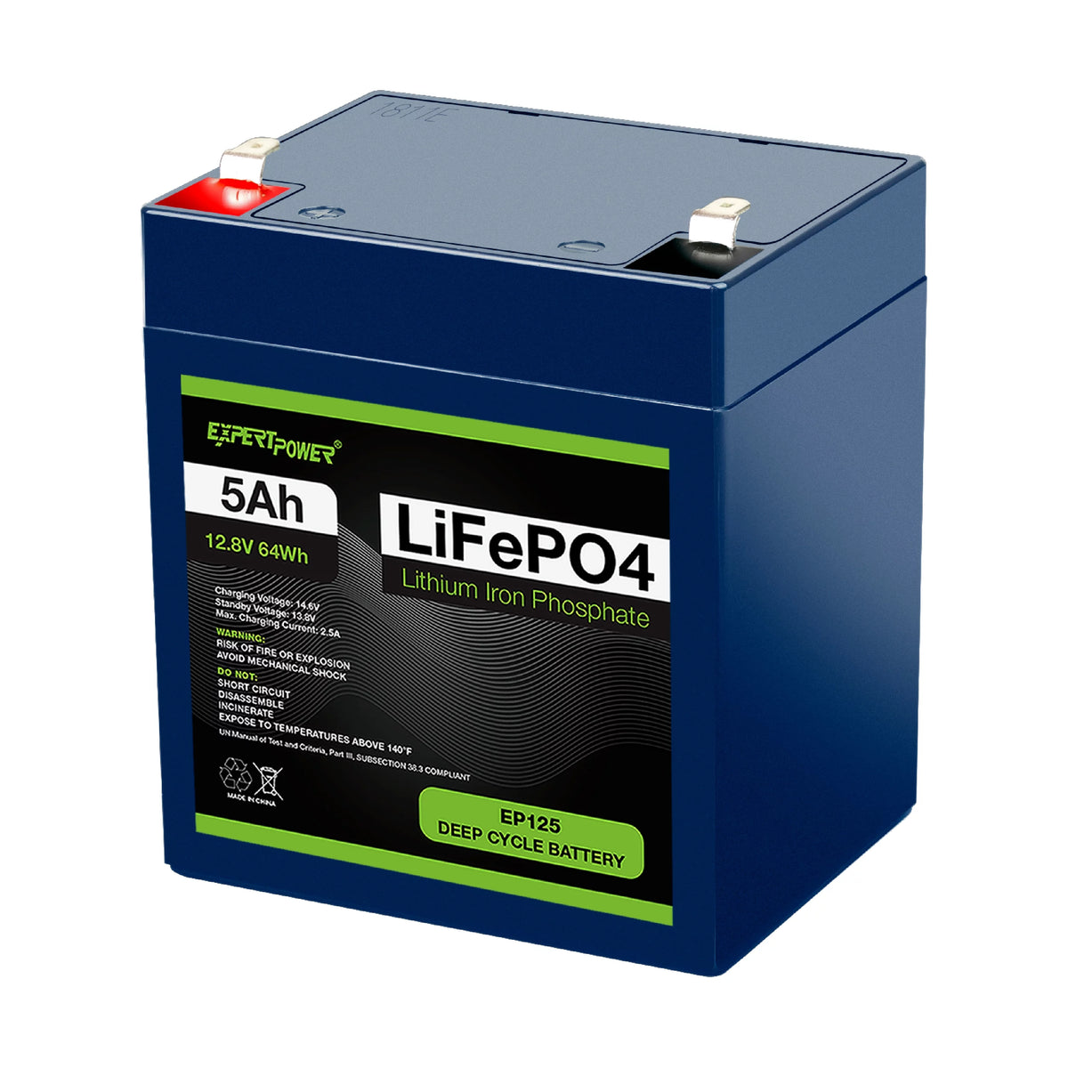 12V 5Ah Lithium LiFePO4 Deep Cycle Rechargeable Battery Z967231