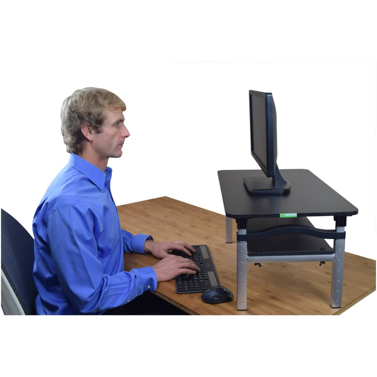 Adjustable Height White Monitor Stand O1413