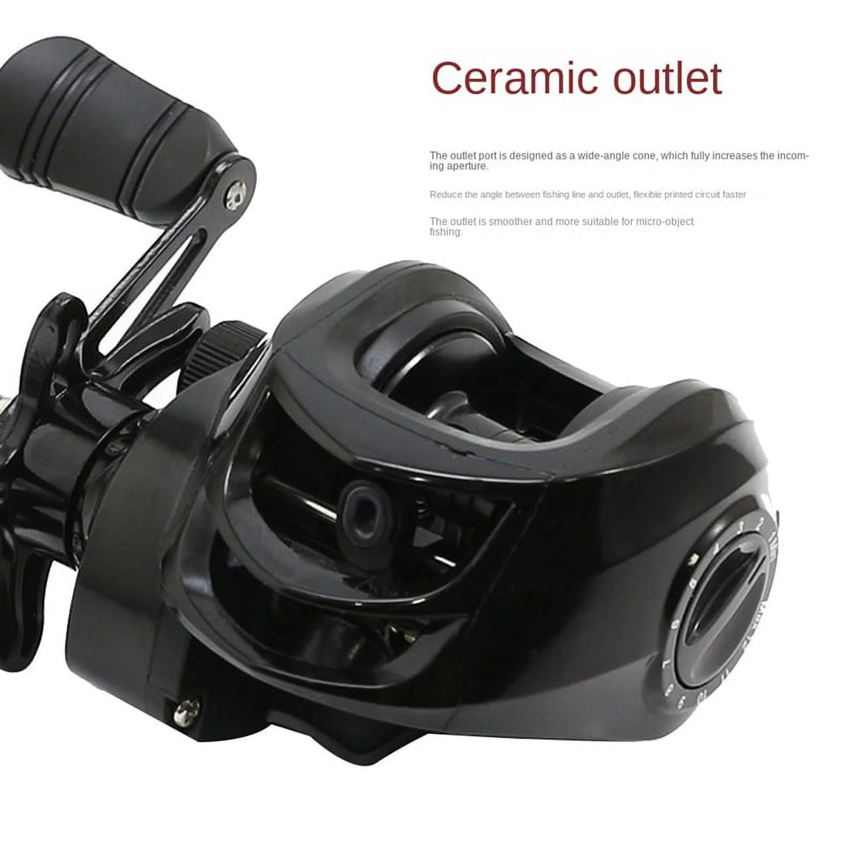 7.2:1 Left Hand Baitcasting Fishing Reel D475