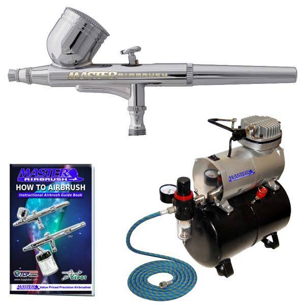 0.3 Dual Action Airbrush Set & Air Compressor Kit Q851725