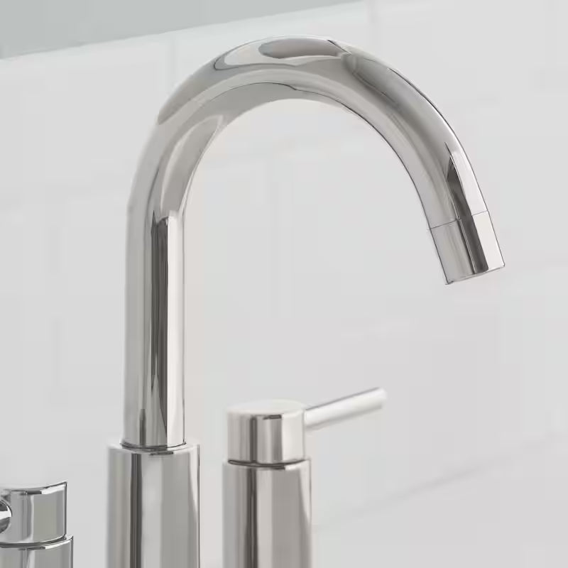 8 in. Widespread Double-Handle High-Arc Bathroom Faucet in Polished Nickel Q353