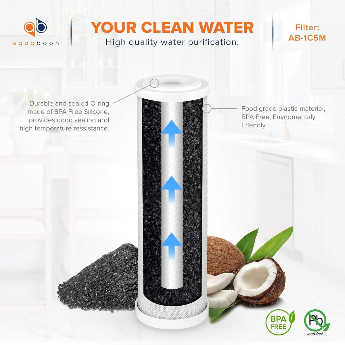 12 Pack 5 Micron 10 inch Reverse Osmosis Sediment and Carbon Filters G841