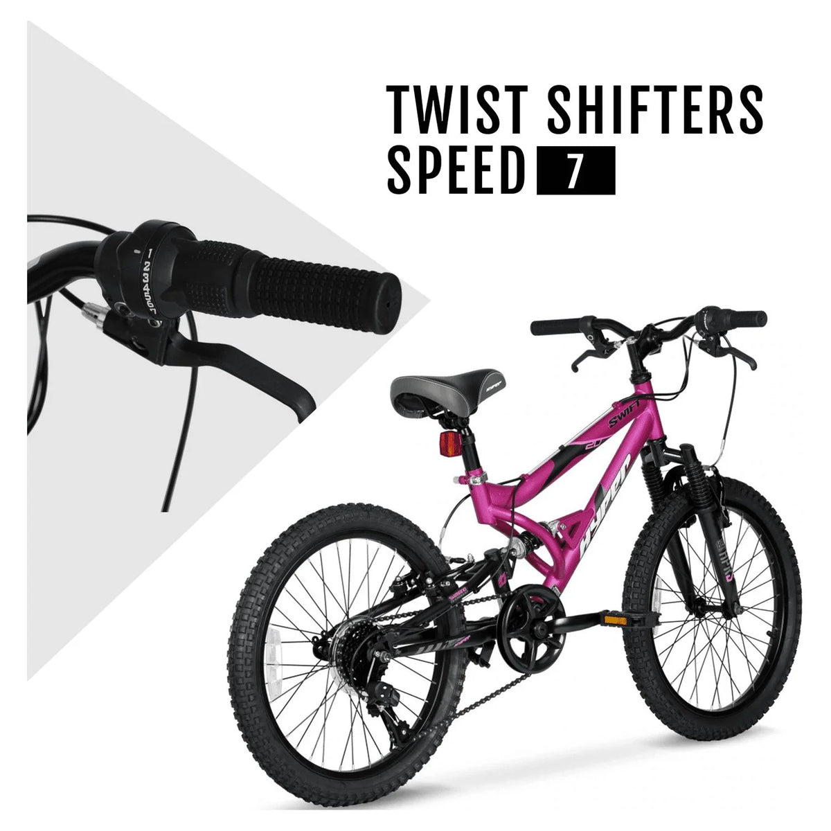 20 Girl's Mountain Bike for Kids, Magenta O1326