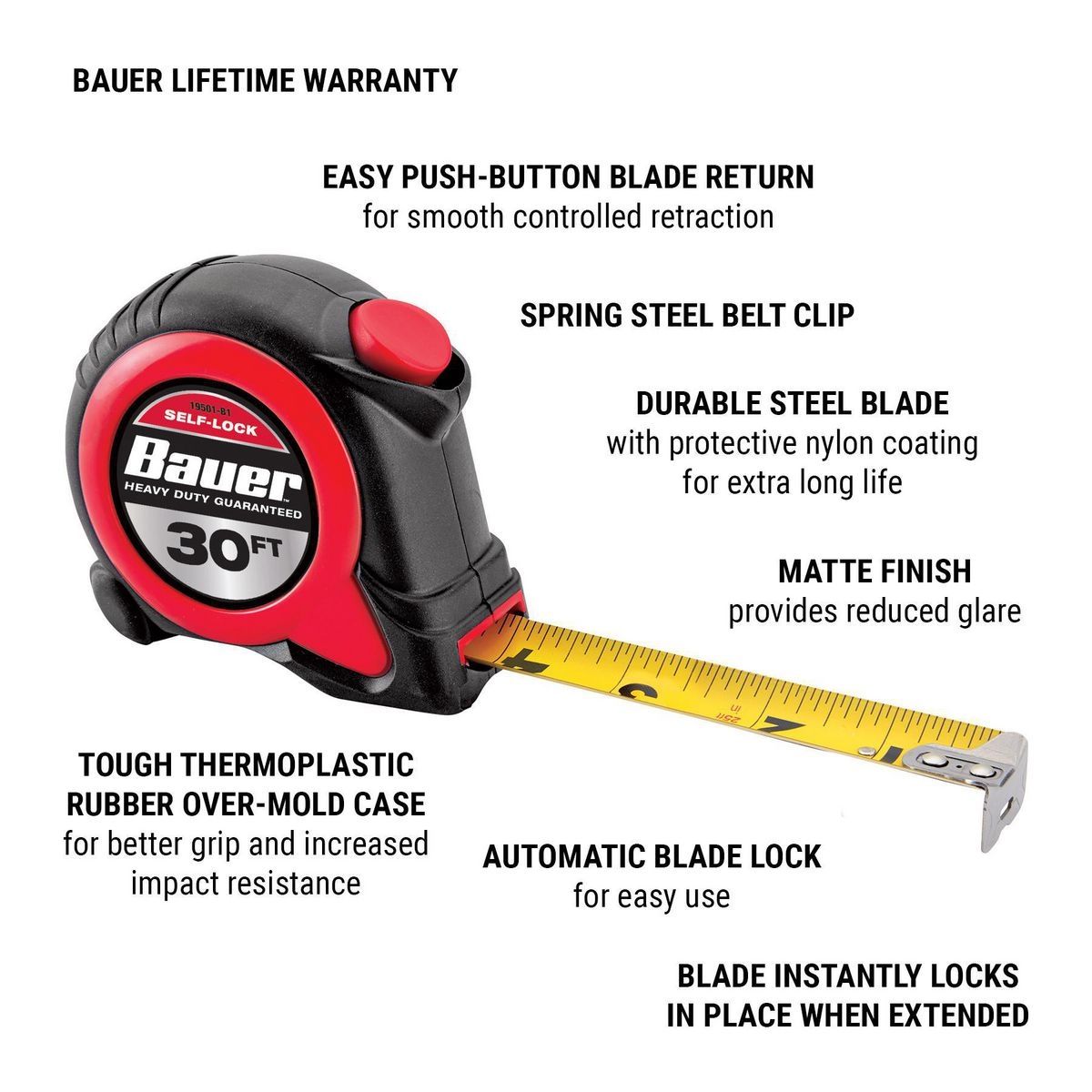 30 ft. x 1 in. Self-Locking Tape Measure C246
