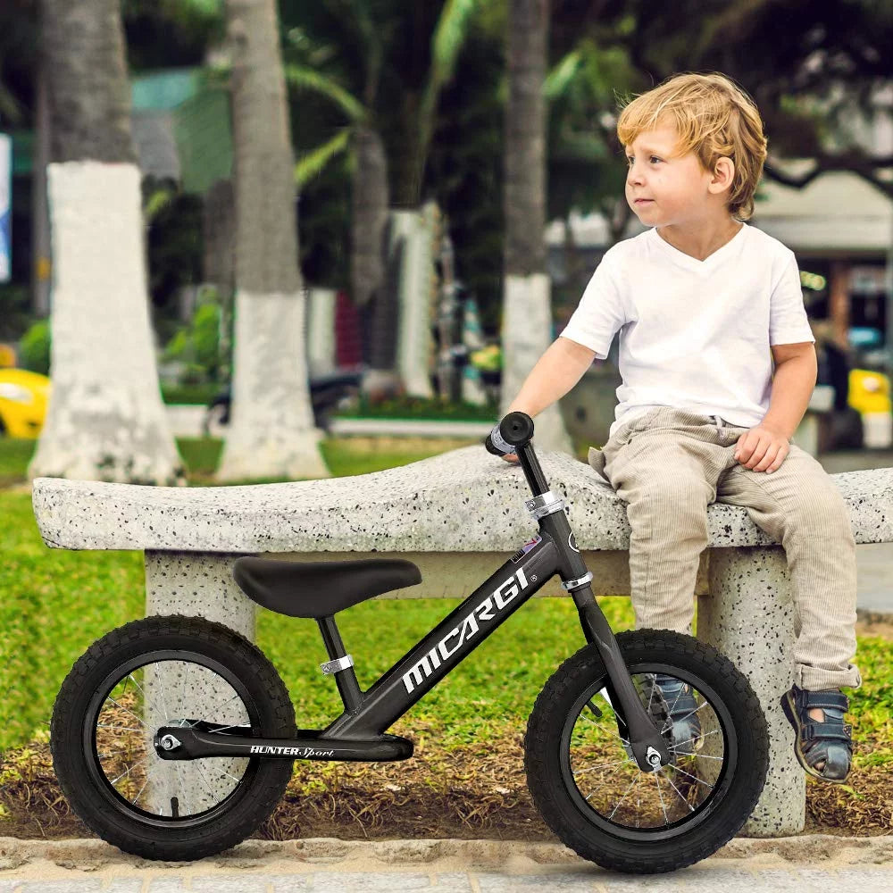 12 No-Pedal Steel Frame Balance Bike with Air Tire U907886