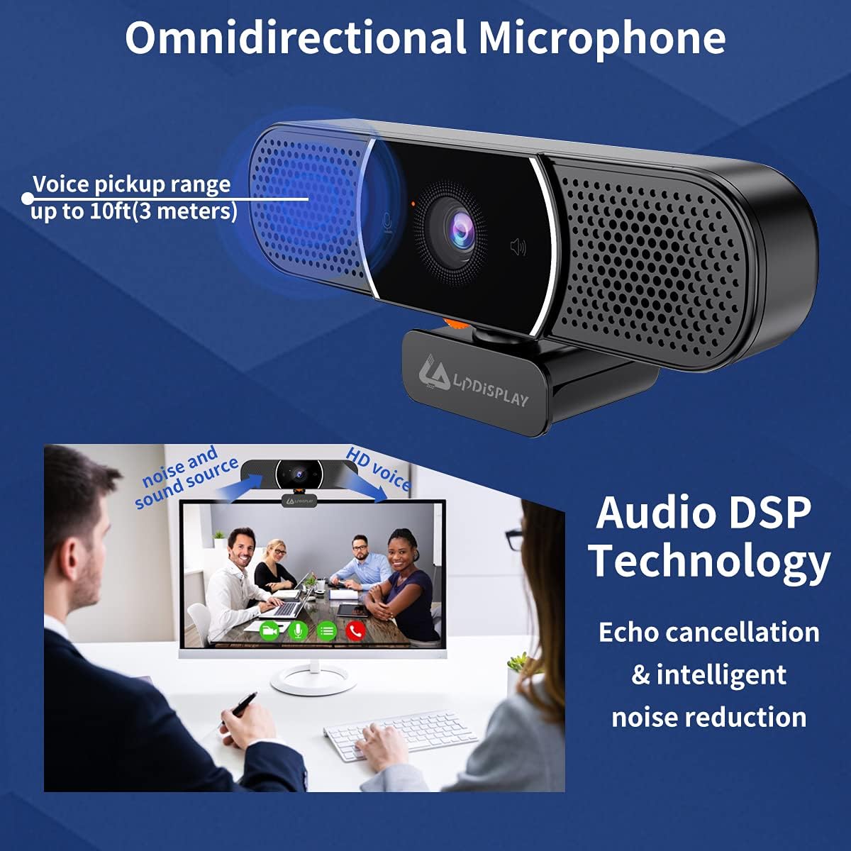 3 in 1 HD 1080p Webcam with Microphone and Speakers V907