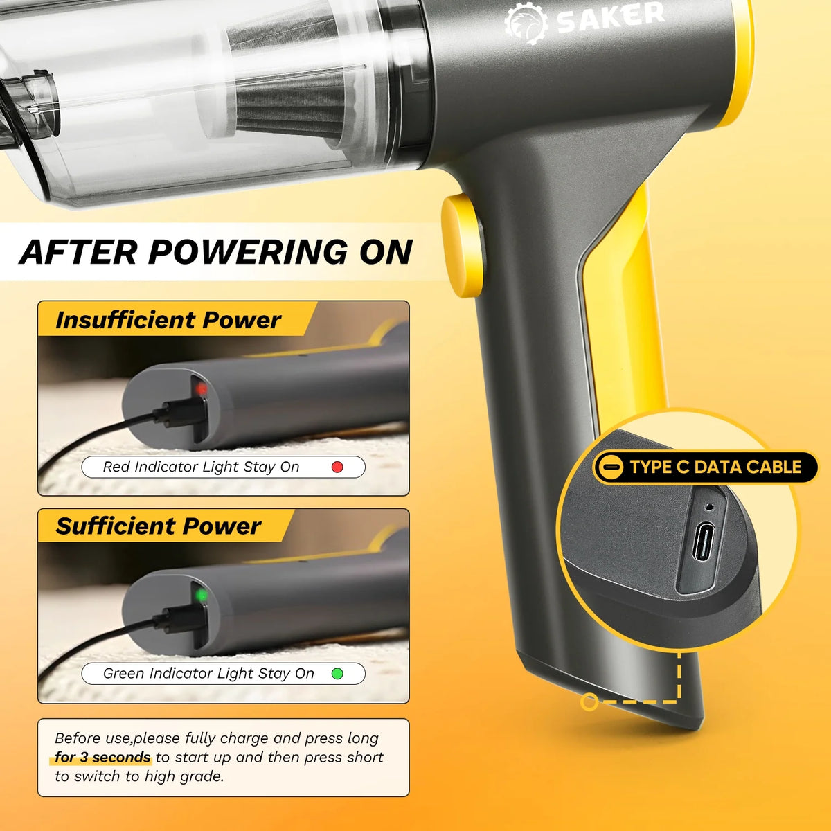 120W Wet/Dry Mini Vacuum Cleaner G569