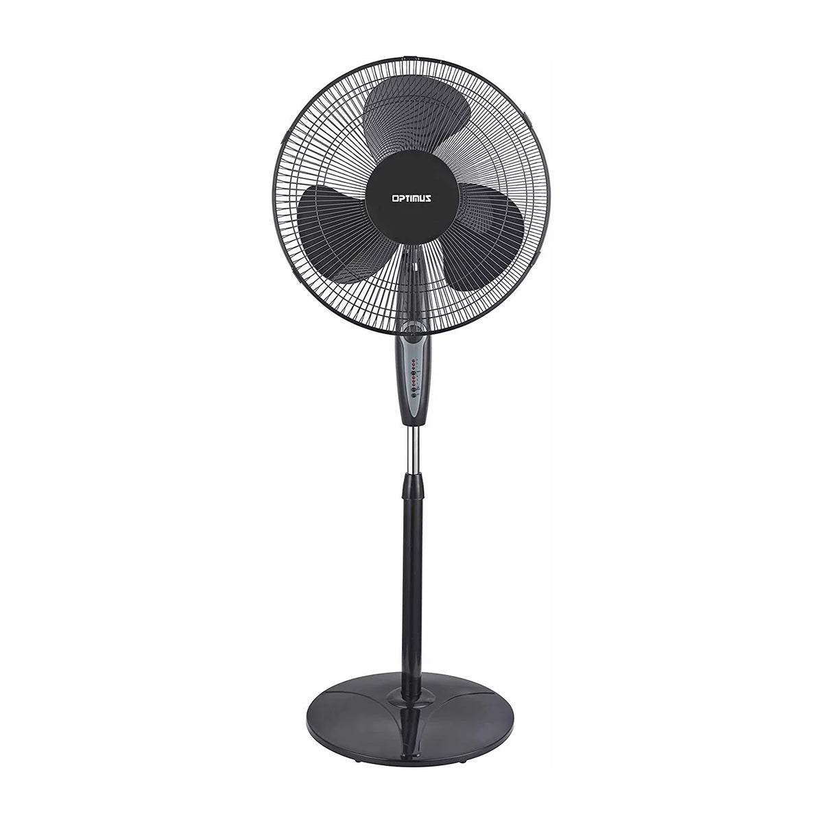 18 Inch Adjustable Height Oscillating Pedestal Fan, Black C7282