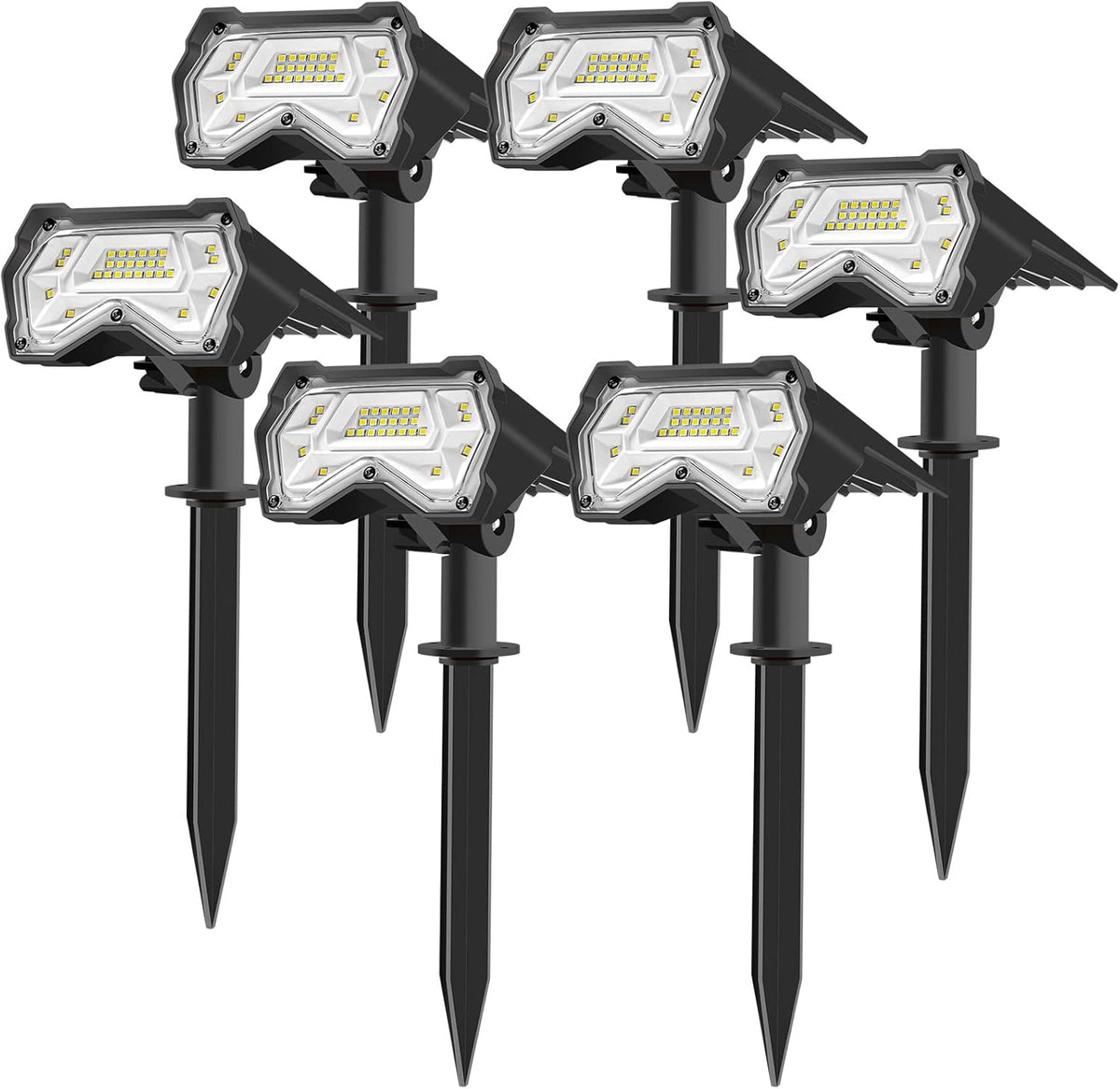 IP65 Waterproof 28 LEDs Solar Outdoor Lights 6 Pack N90100