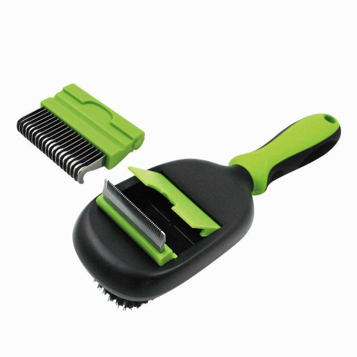 5-in-1 Interchangeable Dematting and Deshedding Bristle Pin and Massage Pet Comb A480