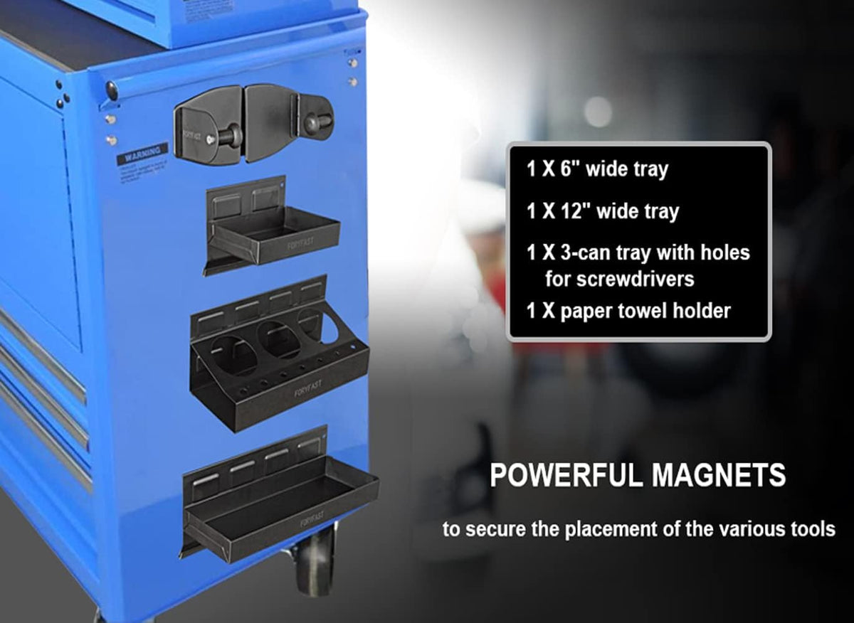 Magnetic Toolbox Tray Set and Holder 4-piece Q9985