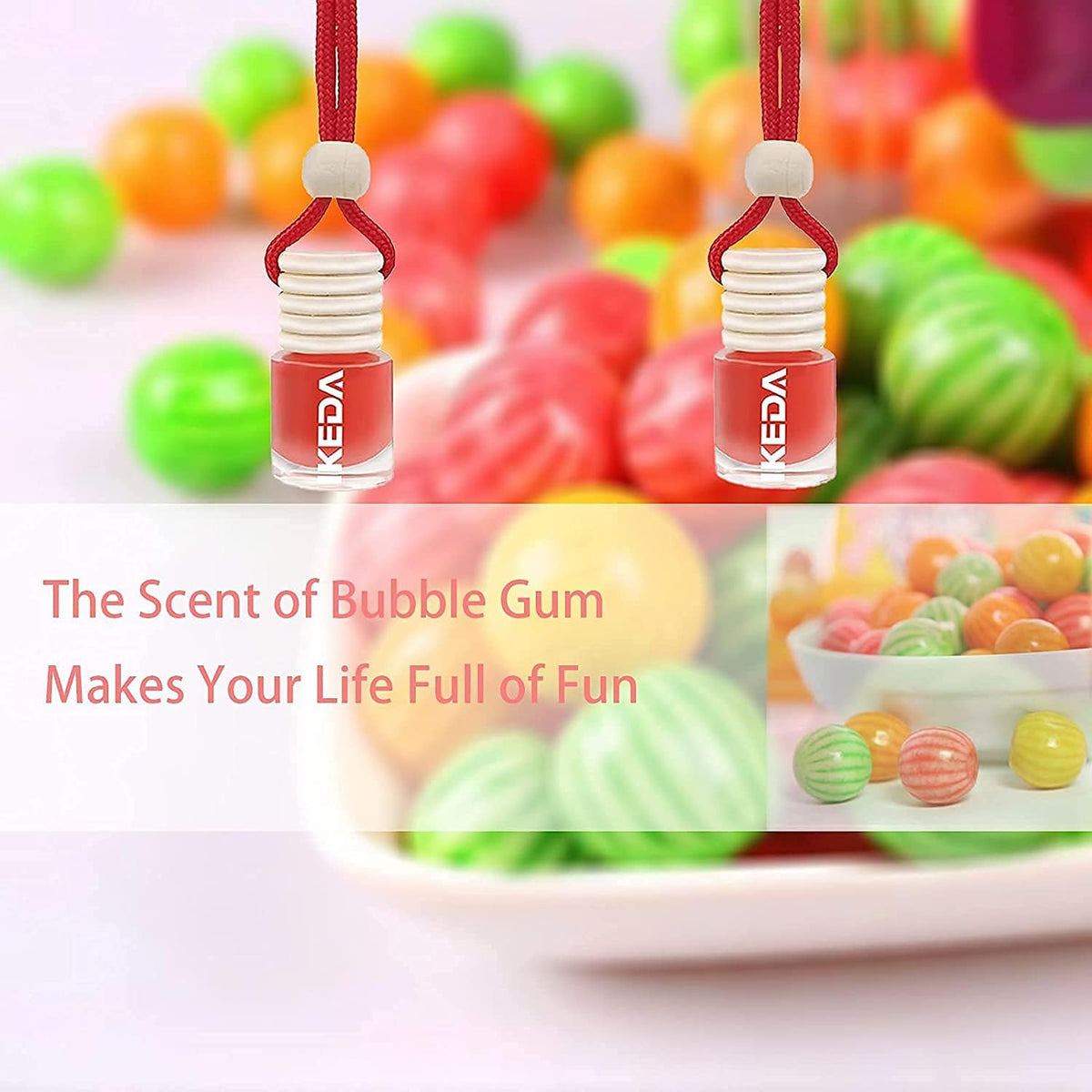 Car Air Fresheners 6-Pcs 4ml Hanging Diffuser Bottles R1559