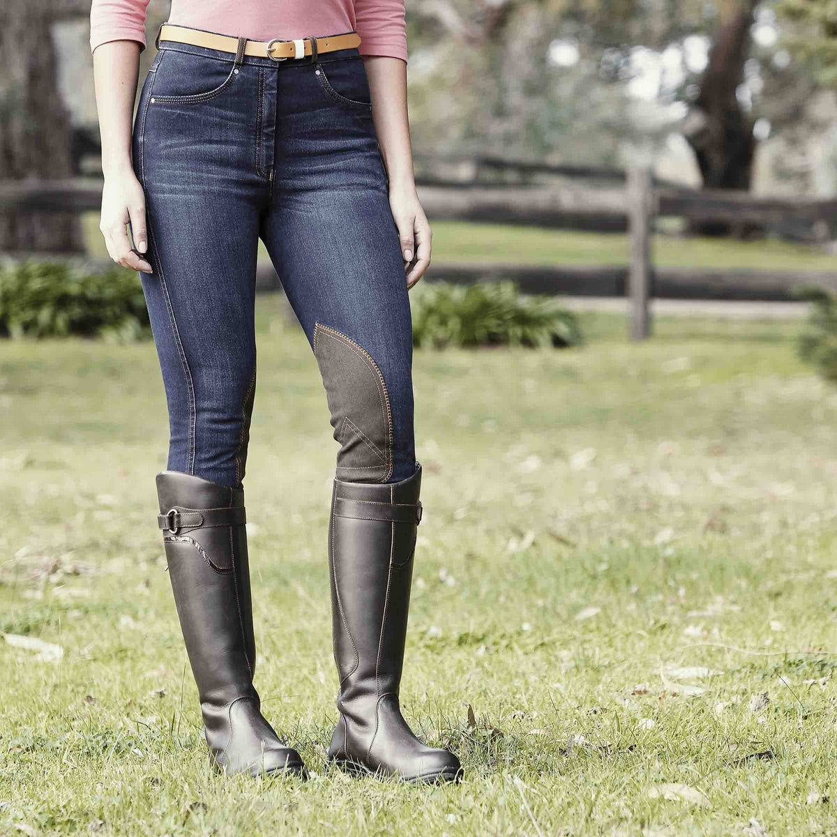 Denim Knee Patch Breeches Y3123