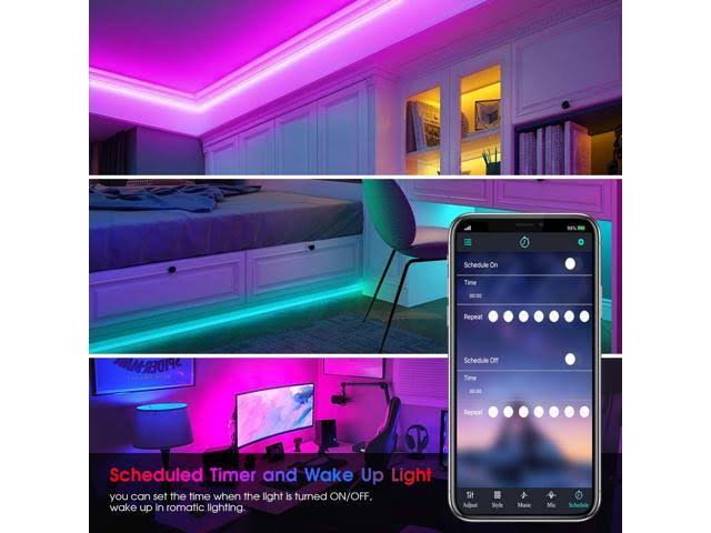 Bluetooth RGB LED Strip Lights 65.6ft S49584