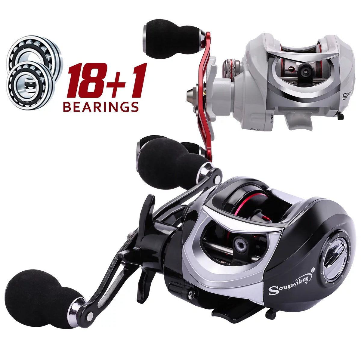 Baitcasting Fishing Reel 6.3:1 Gear Ratio 18+1 BB X591