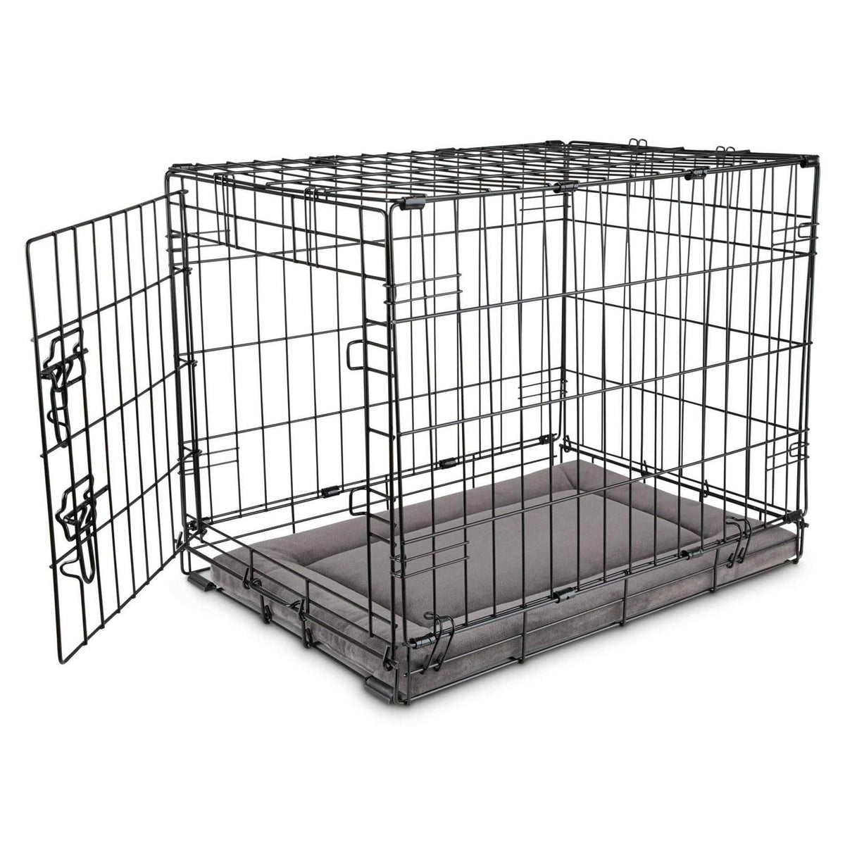Dark Grey Velvet Dog Crate Mat and Pet Bed G657405