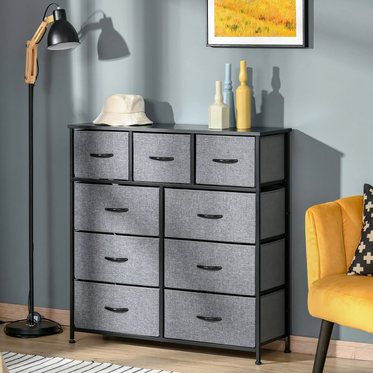 9 Drawer Storage Chest Dresser Organizer E739821