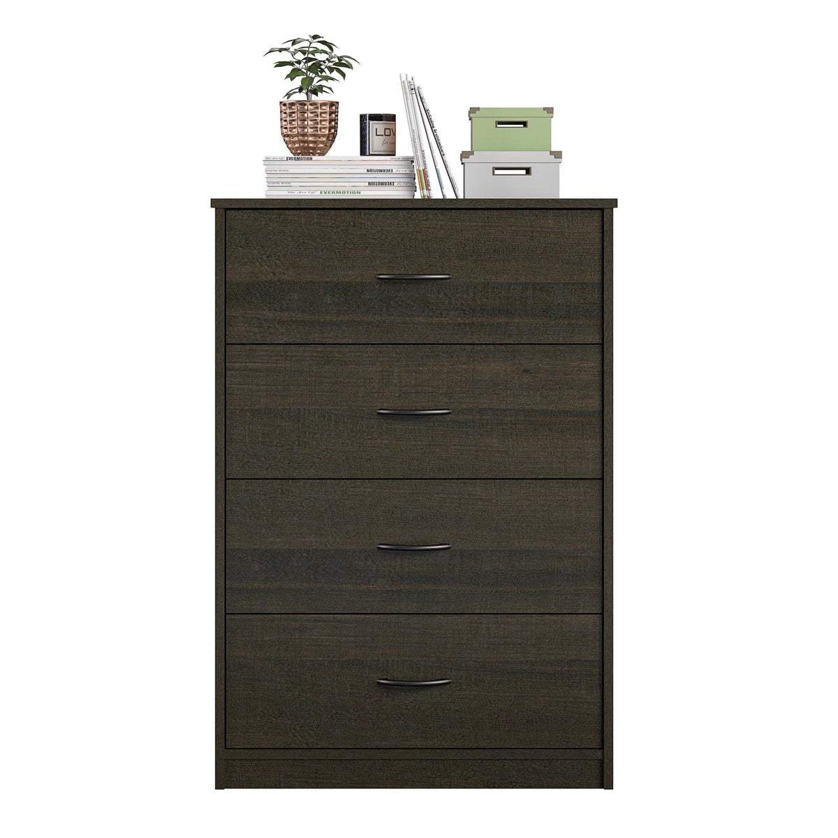 Black Oak 4 Drawer Dresser H387