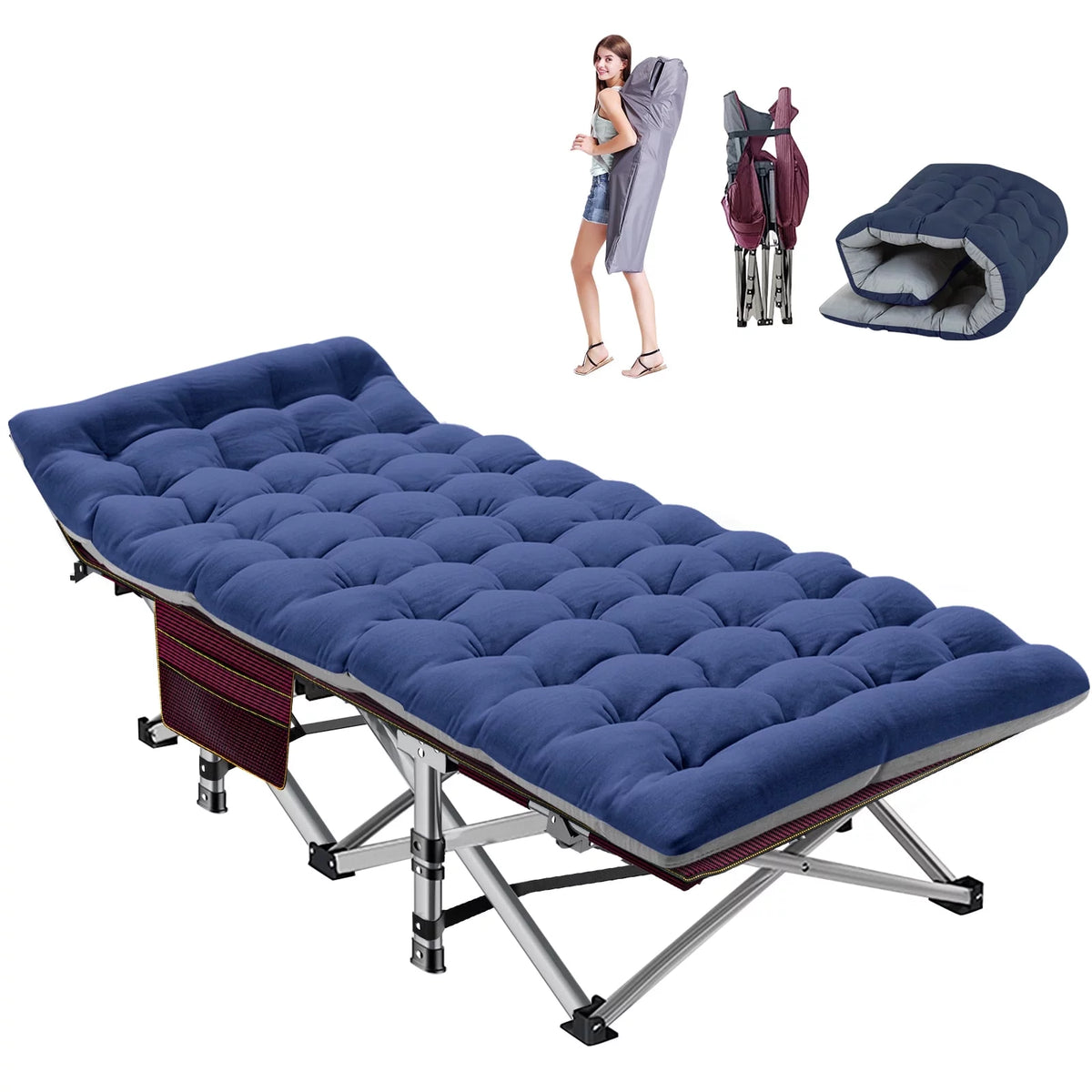 Folding Bed with Mattress and Carry Bag C5296