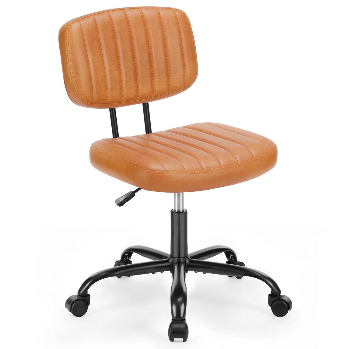 Armless Desk Chair with Wheels and Lumbar Support I59401