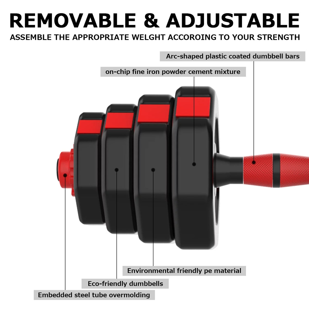66LB Adjustable Dumbbells Set A2177