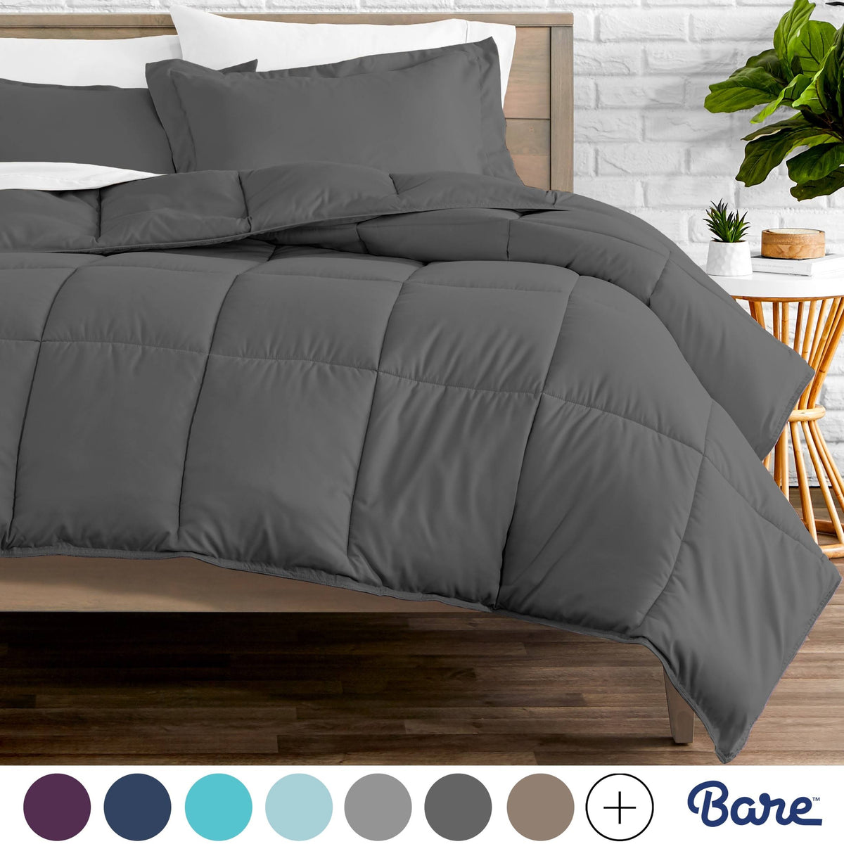 Black Oversized Down Alternative Comforter Set C7779