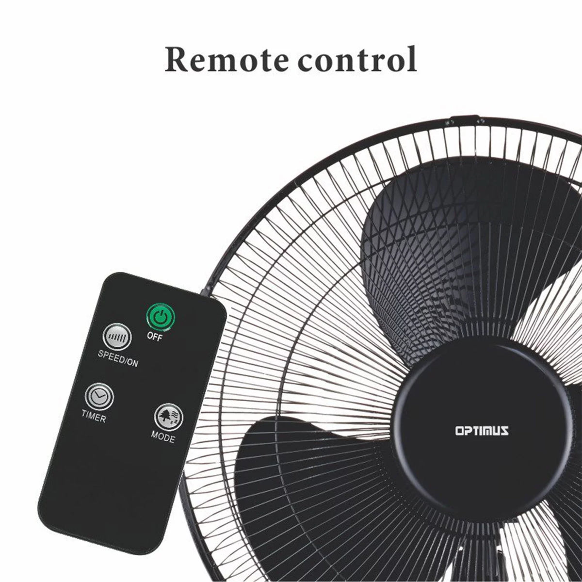 18 Inch Adjustable Height Oscillating Pedestal Fan, Black C7282