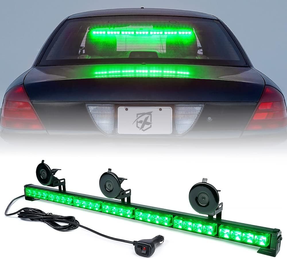Green LED Emergency Traffic Advisor Strobe Light Bar M395