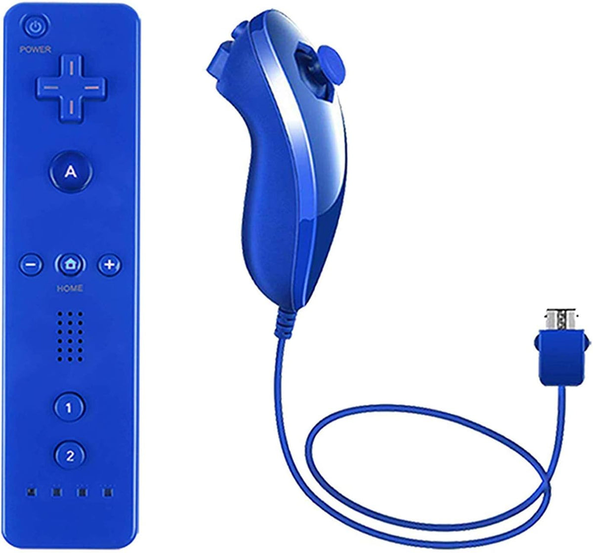 2 Pack Wii Remote Controller and Nunchuck with Silicone Case and Wrist Strap N29021