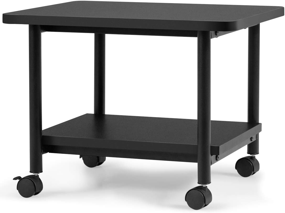3-Tier Adjustable Rolling Printer Stand with 2 Storage Shelves F682019