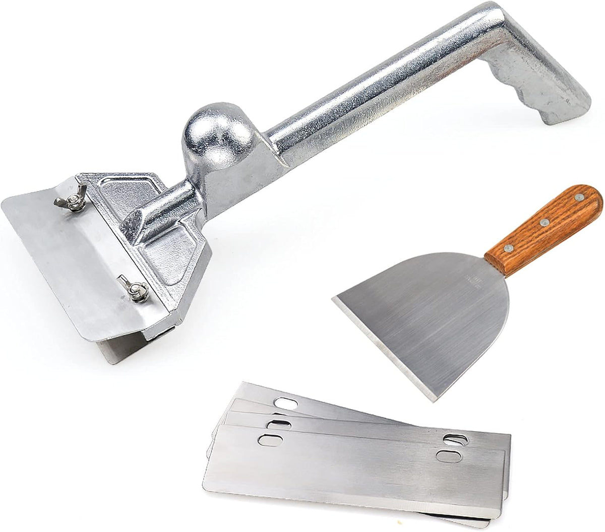 Heavy Duty Casting Aluminum Grill Scraper with 5 Blades U335