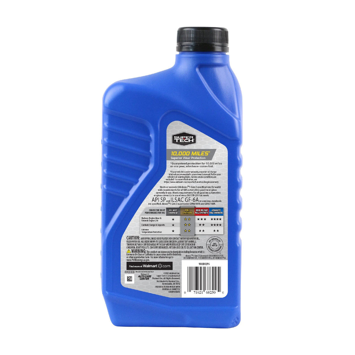 Full Synthetic SAE 0W-20 Motor Oil, 1 Quart T1166