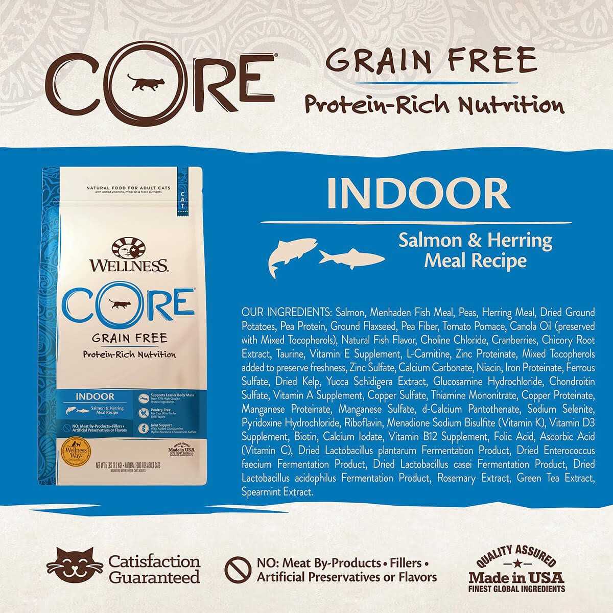 Grain-Free Indoor Salmon & Herring Meal Dry Cat Food J16702