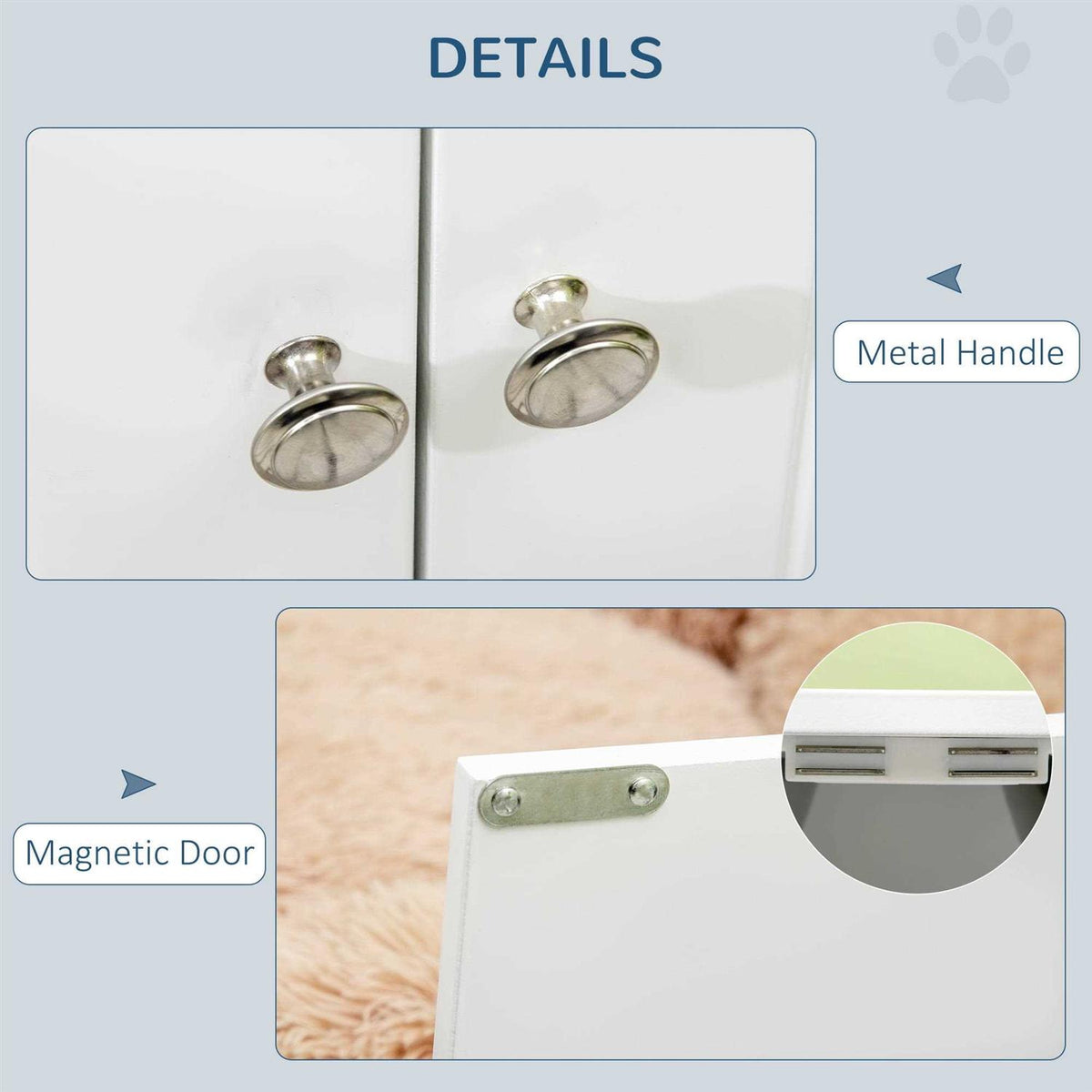 Large Elevated Dog Bowls with Storage Cabinet Y686