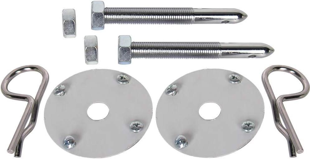 Chrome Steel Hood Pin Clip Kit 18 Pcs Pack of 2 X812766