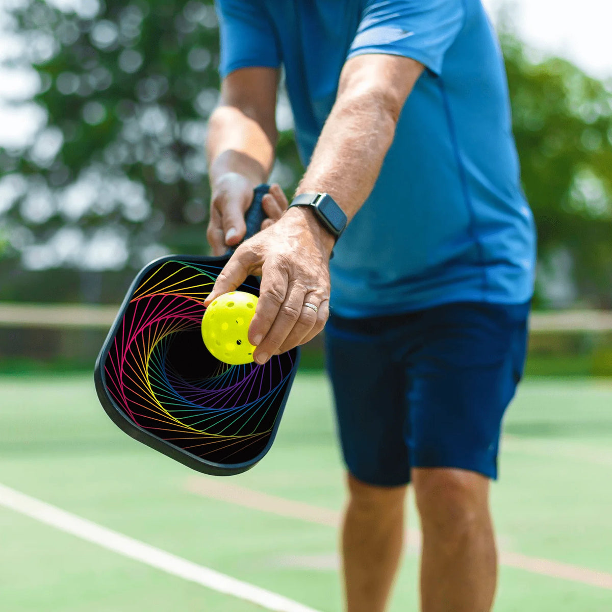 Carbon Fiber Pickleball Rackets Set of 4 with Carry Bag A881918