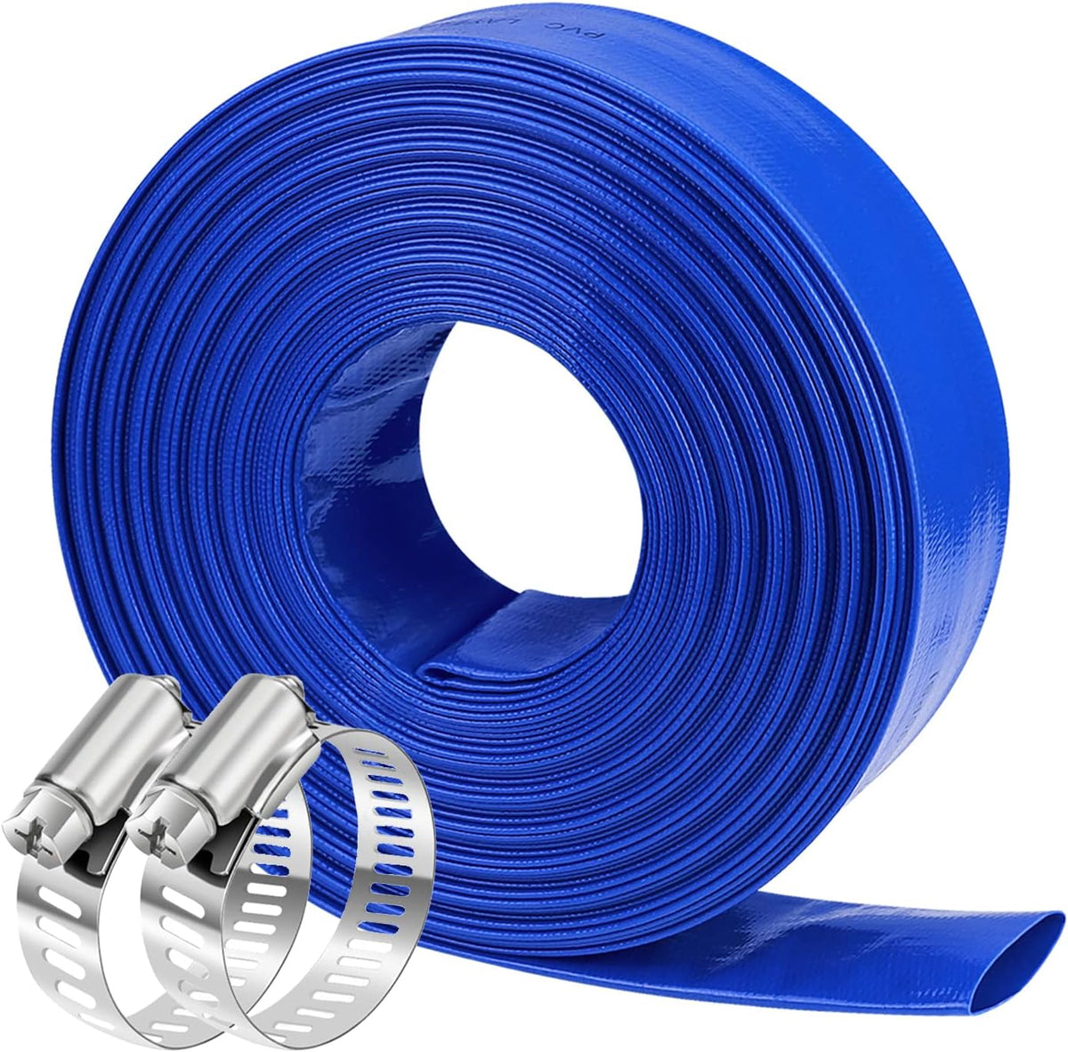 2 Dia x 100 ft Heavy Duty Reinforced Lay Flat Discharge Hose R462592