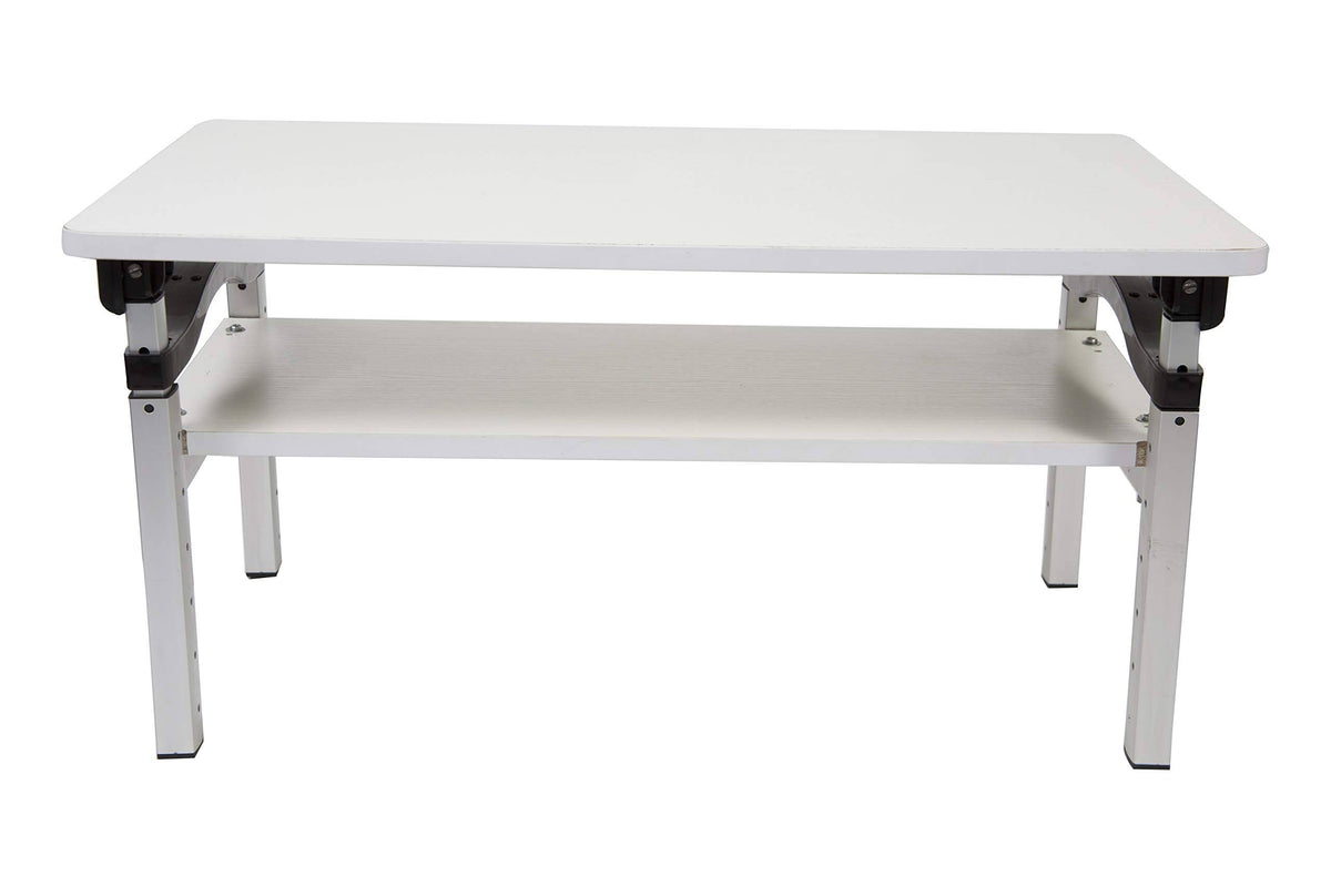Adjustable Height White Monitor Stand O1413