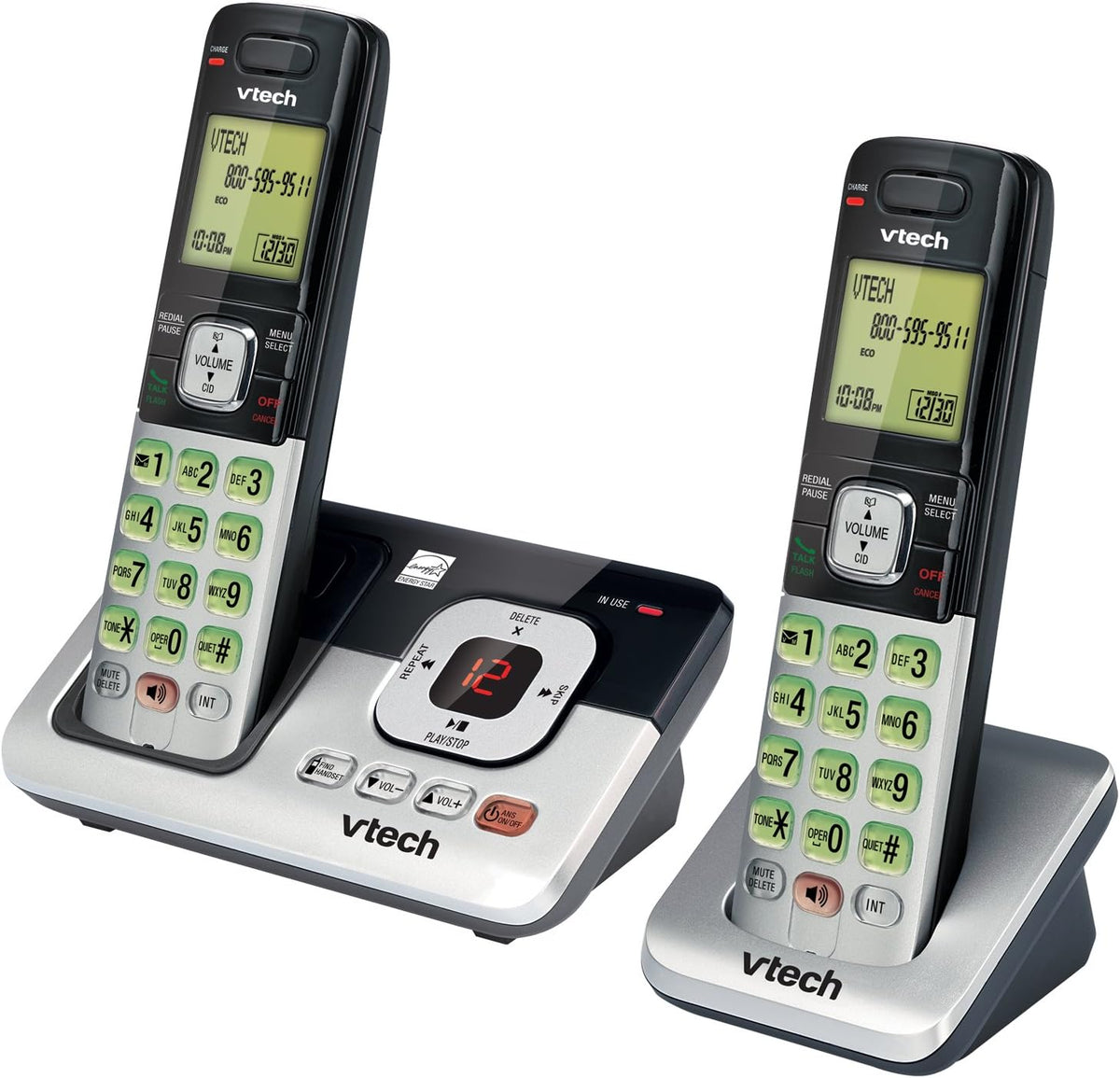 2-Handset Cordless Phone with Answering System S86952