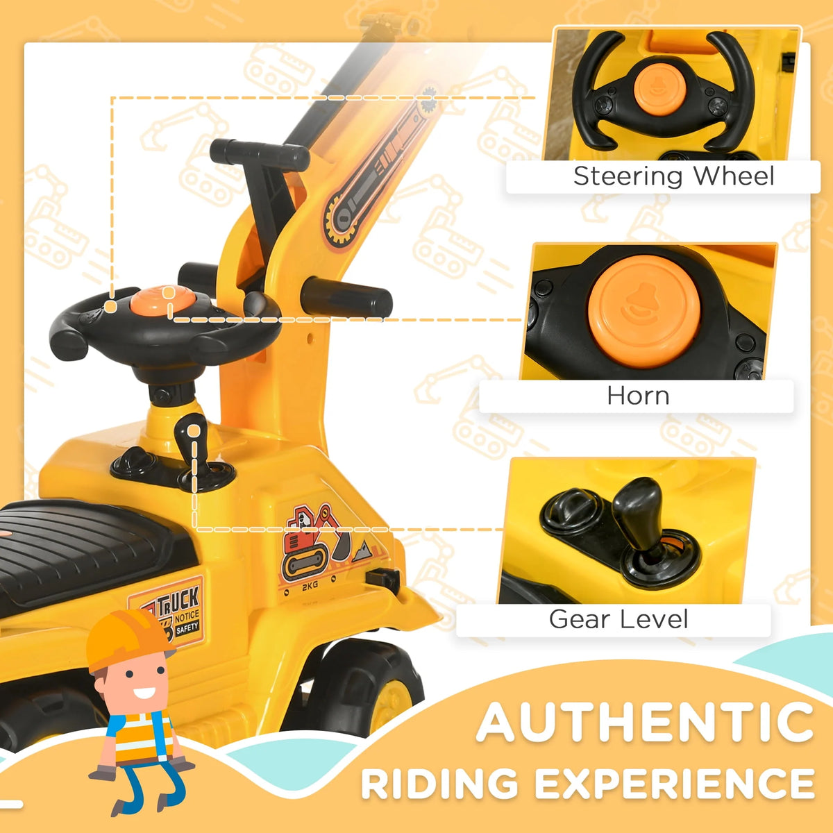 Kids Ride on Tractor with Storage C42145