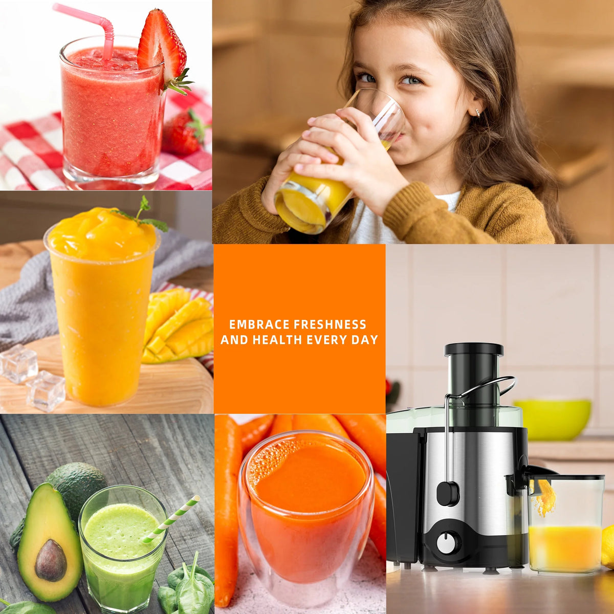 600W Centrifugal Juicer with 3 Feed Chute B800