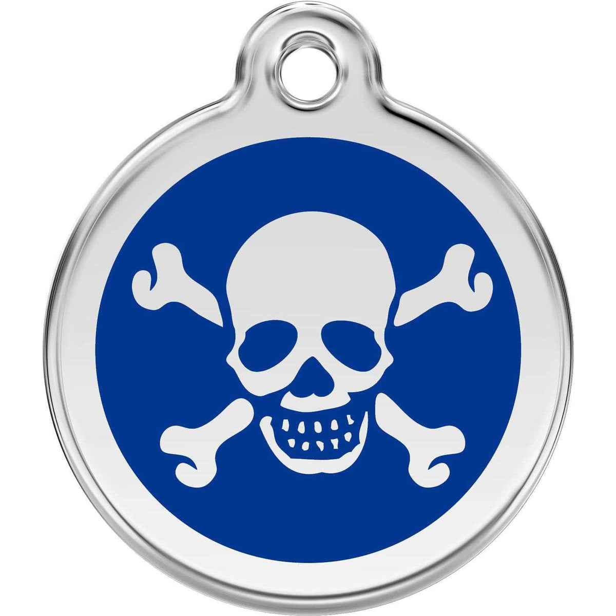 Enamel Pet ID Tag Skull & Cross Bone Z6863