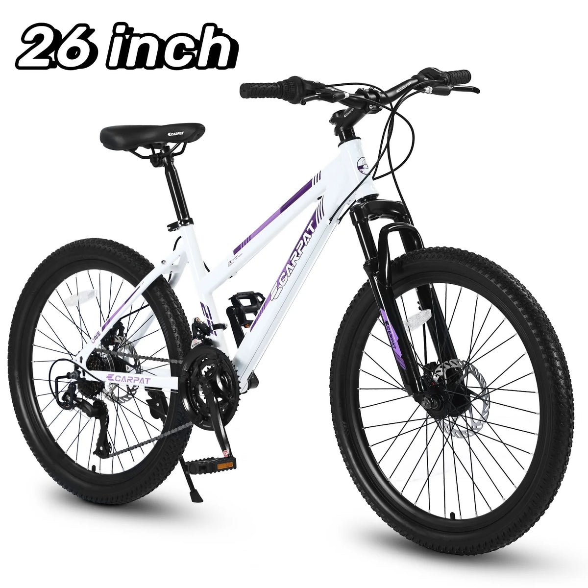 24 inch Mountain Bike with Dual Disc Brakes White W651031
