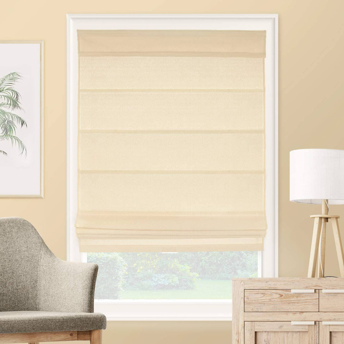 Cordless Roman Cotton Window Shade U716