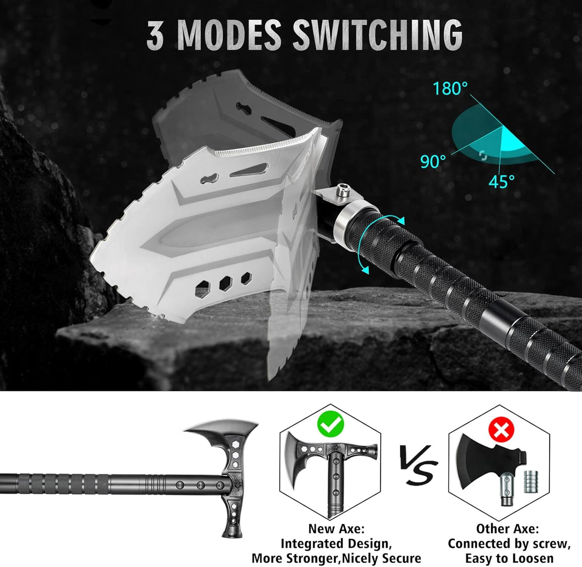 Camping Shovel Axe High Carbon Steel Set W497